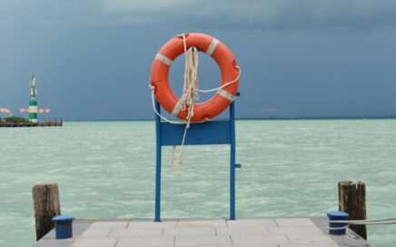 orange life buoy