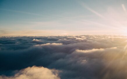 bird's eye view photo of white clouds