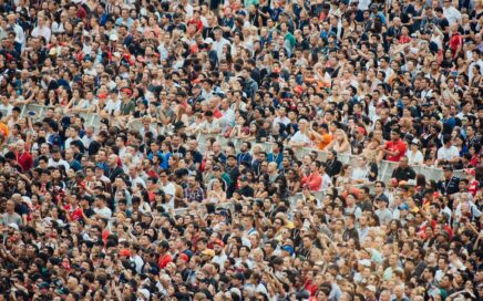 group of people attending concert