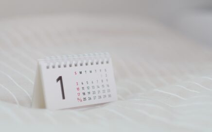 white calendar on white textile