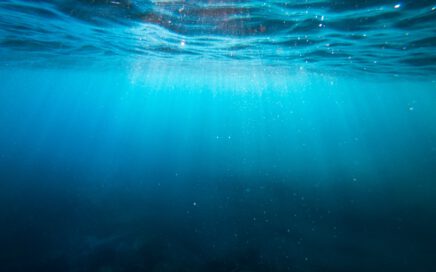 clear blue body of water