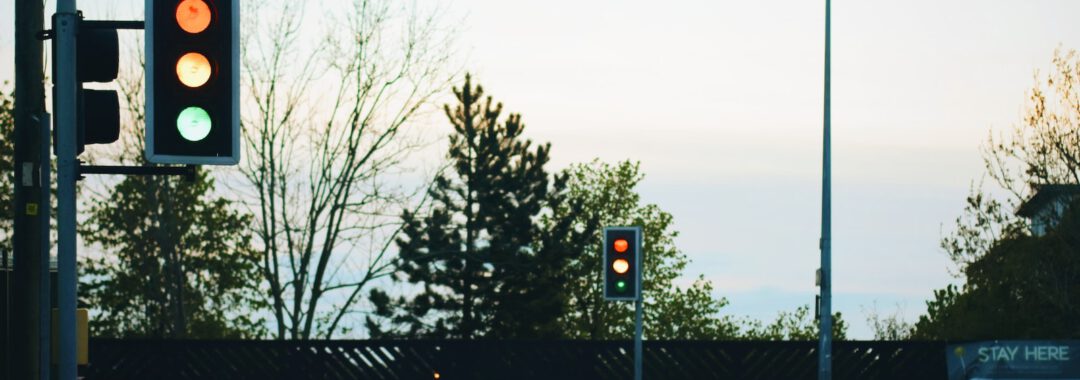 traffic light with stop sign