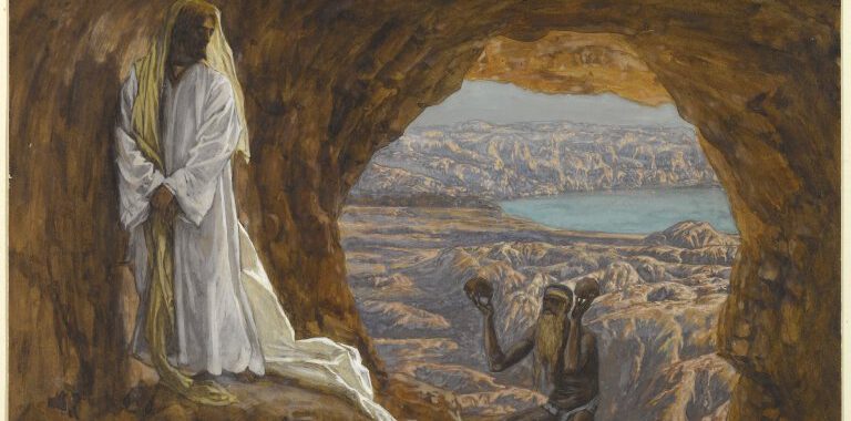 Jesu Versuchung in der Wüste durch den Teufel